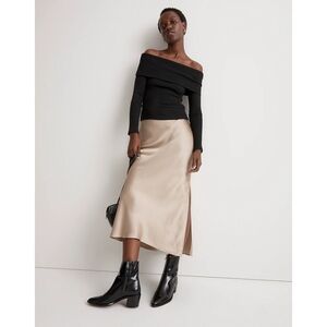Madewell Satin Maxi Slip Skirt